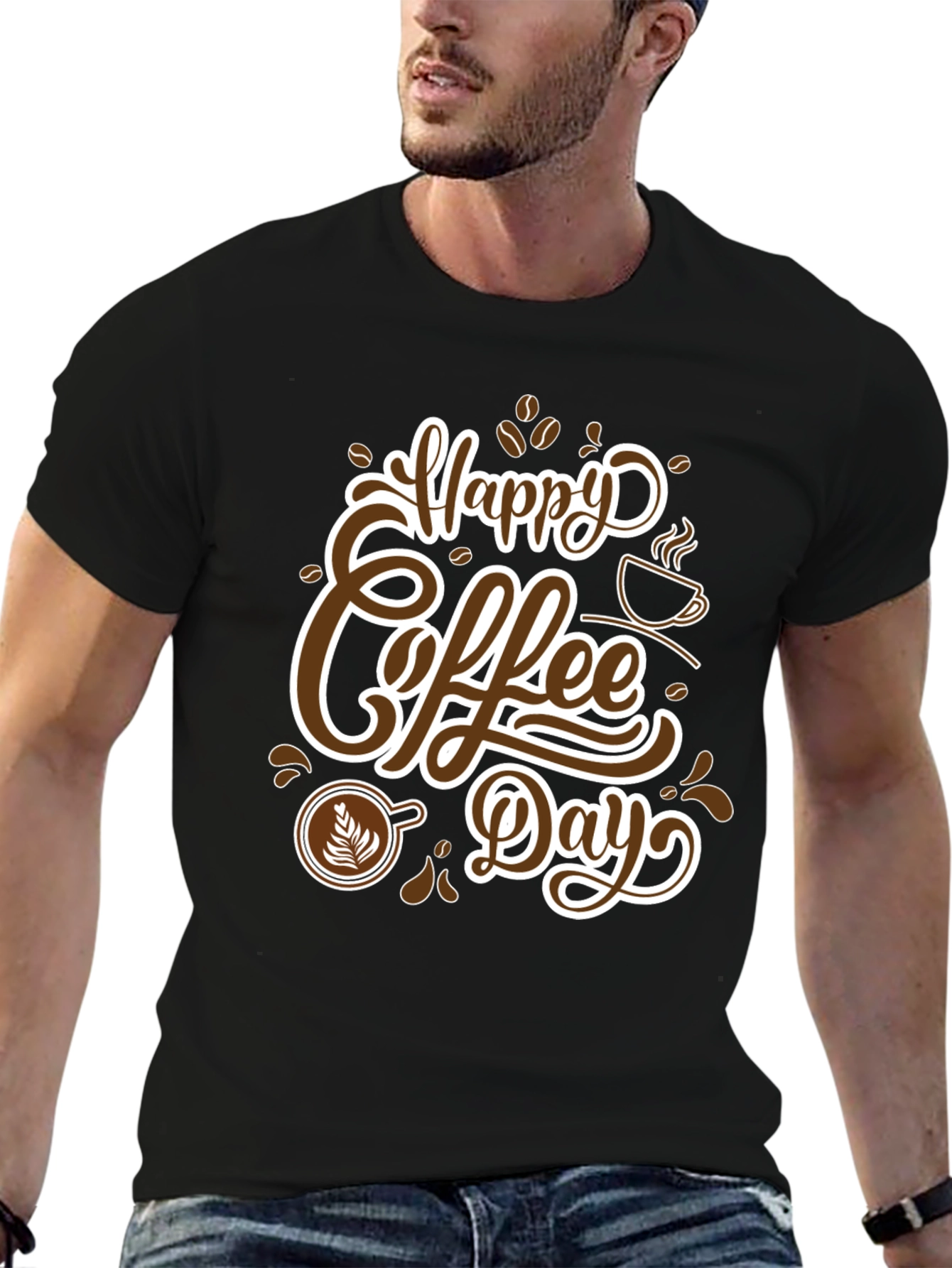 Happy Coffee Day T-Shirt - Stylish Graphic Tee