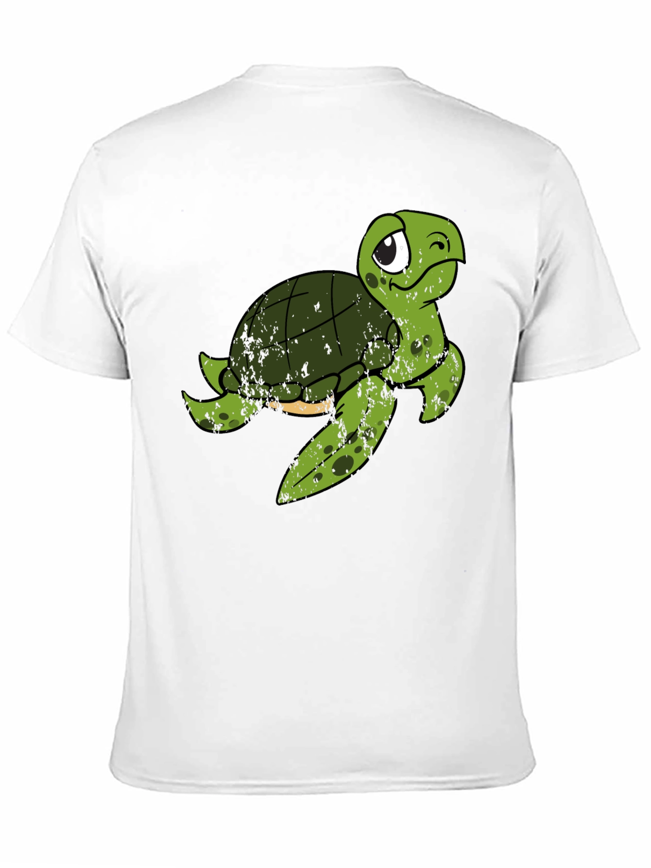 Cute Turtle Graphic T-Shirt - Black