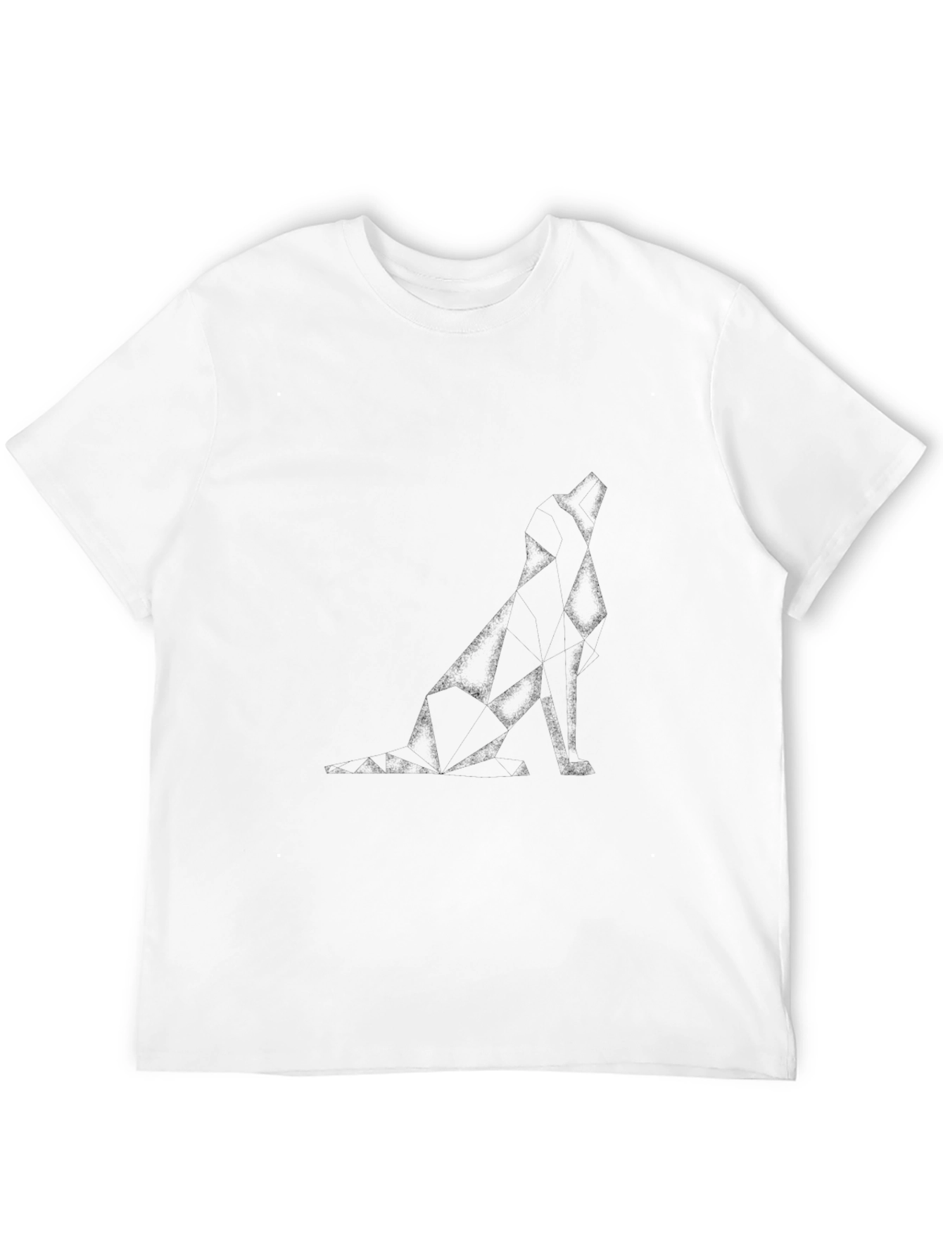 Geometric Dog Graphic Tee - Modern Black T-Shirt