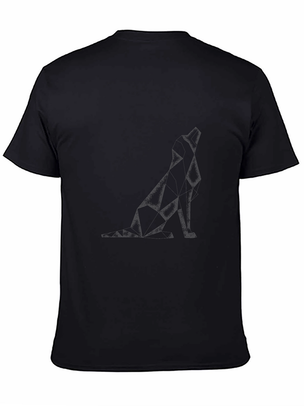 Geometric Dog Graphic Tee - Modern Black T-Shirt