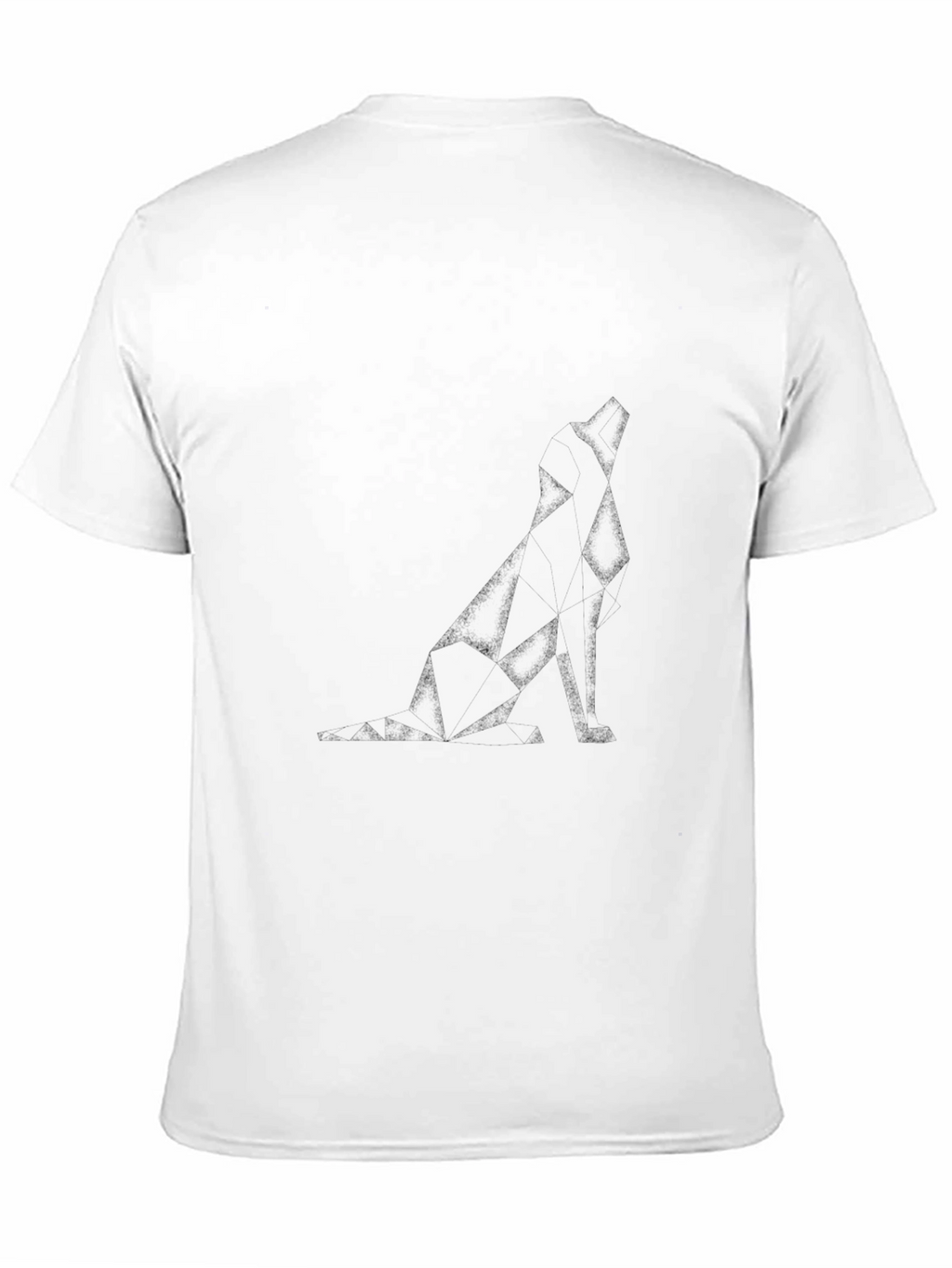 Geometric Dog Graphic Tee - Modern Black T-Shirt