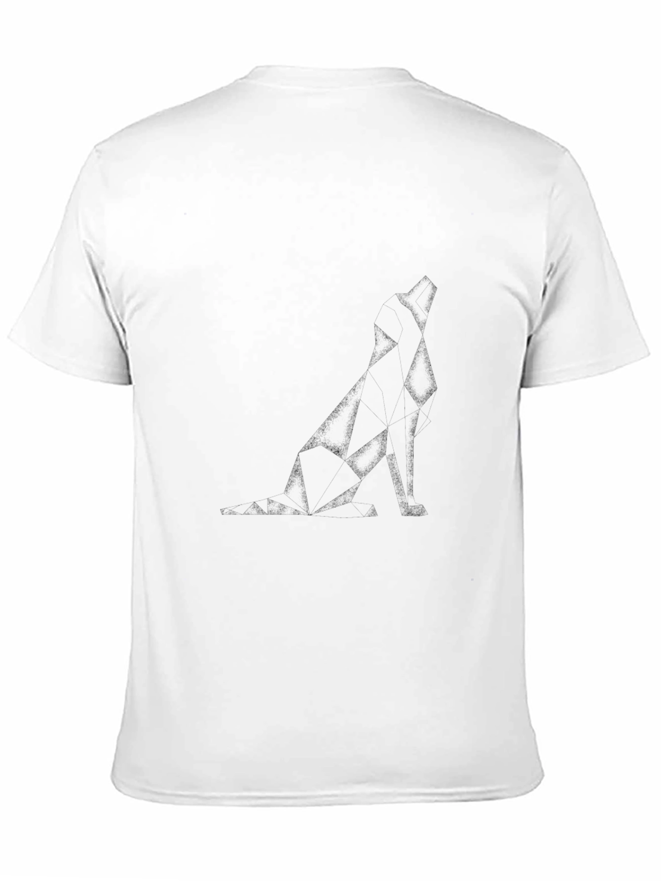 Geometric Dog Graphic Tee - Modern Black T-Shirt