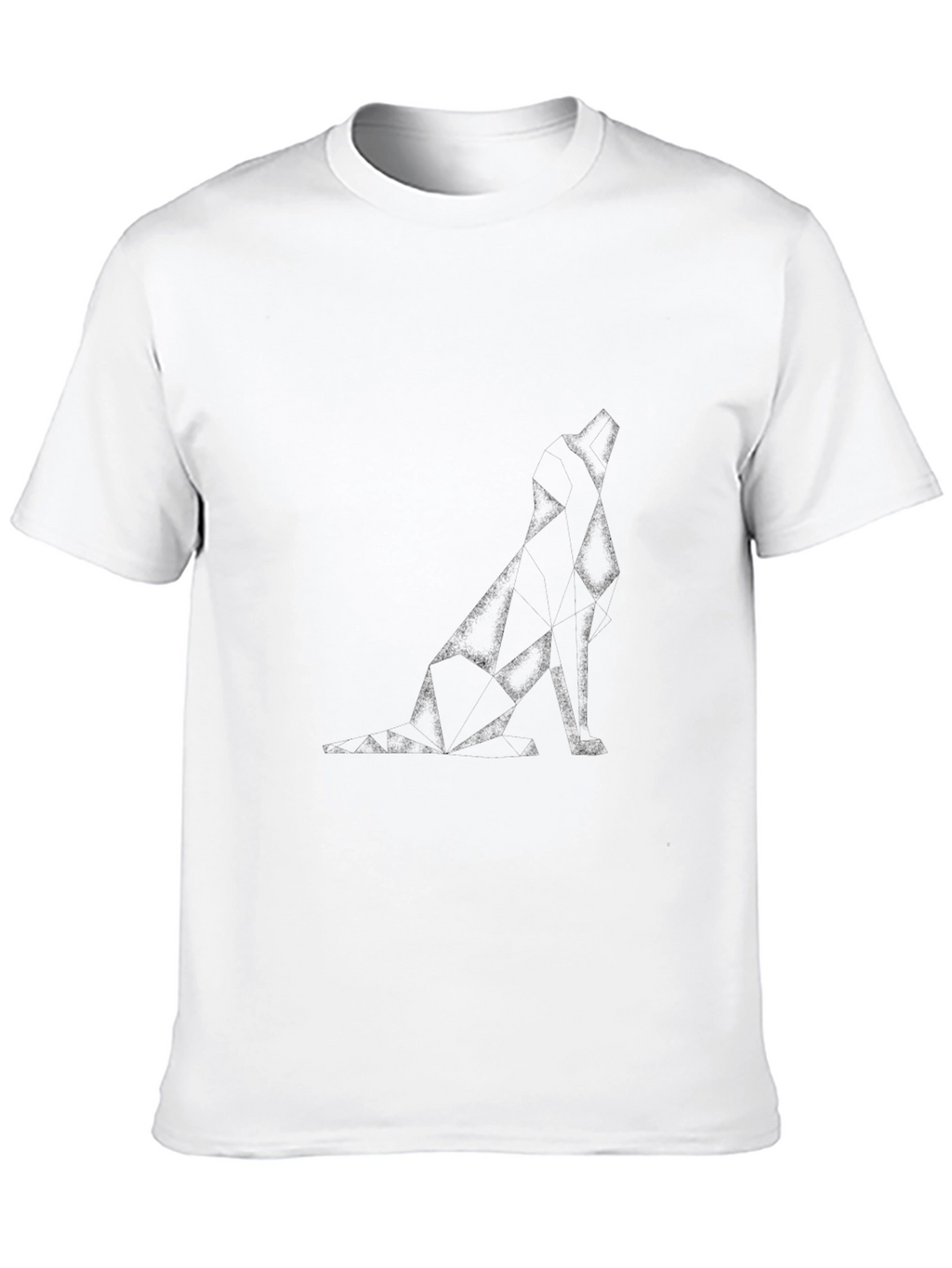 Geometric Dog Graphic Tee - Modern Black T-Shirt