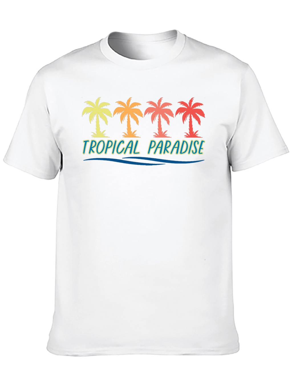 Tropical Paradise Palm Tree Graphic Tee