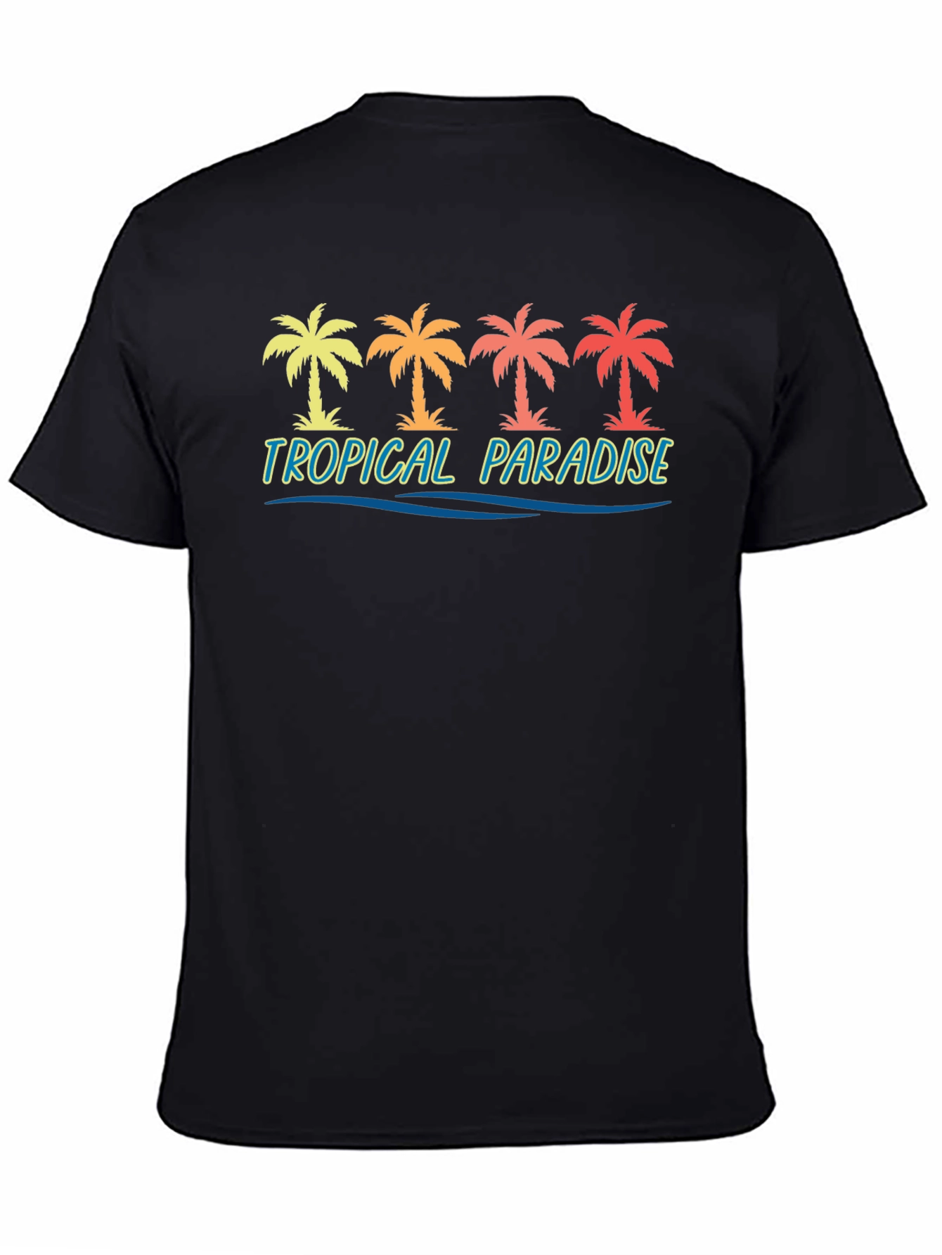 Tropical Paradise Palm Tree Graphic Tee