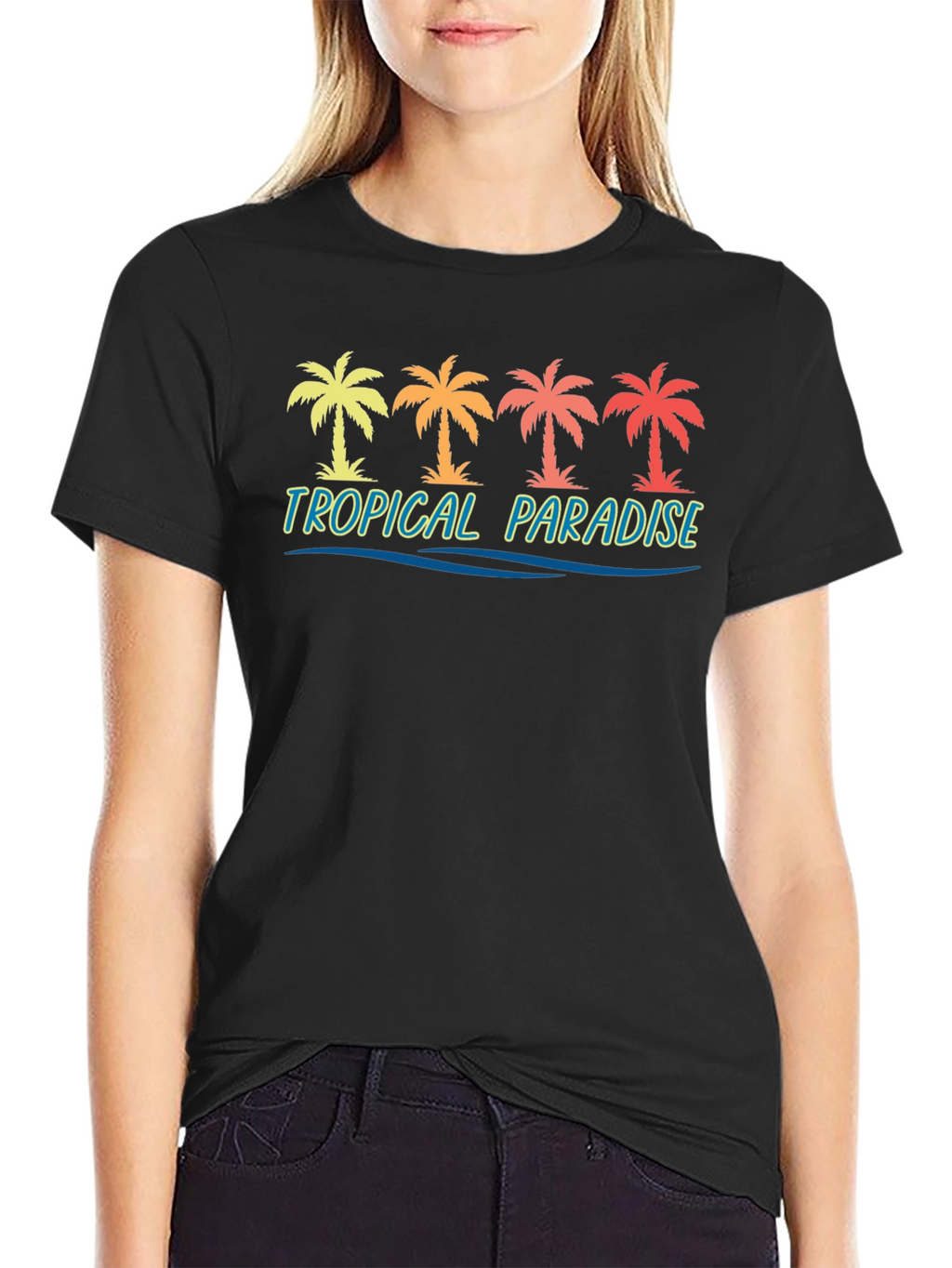 Tropical Paradise Palm Tree Graphic Tee