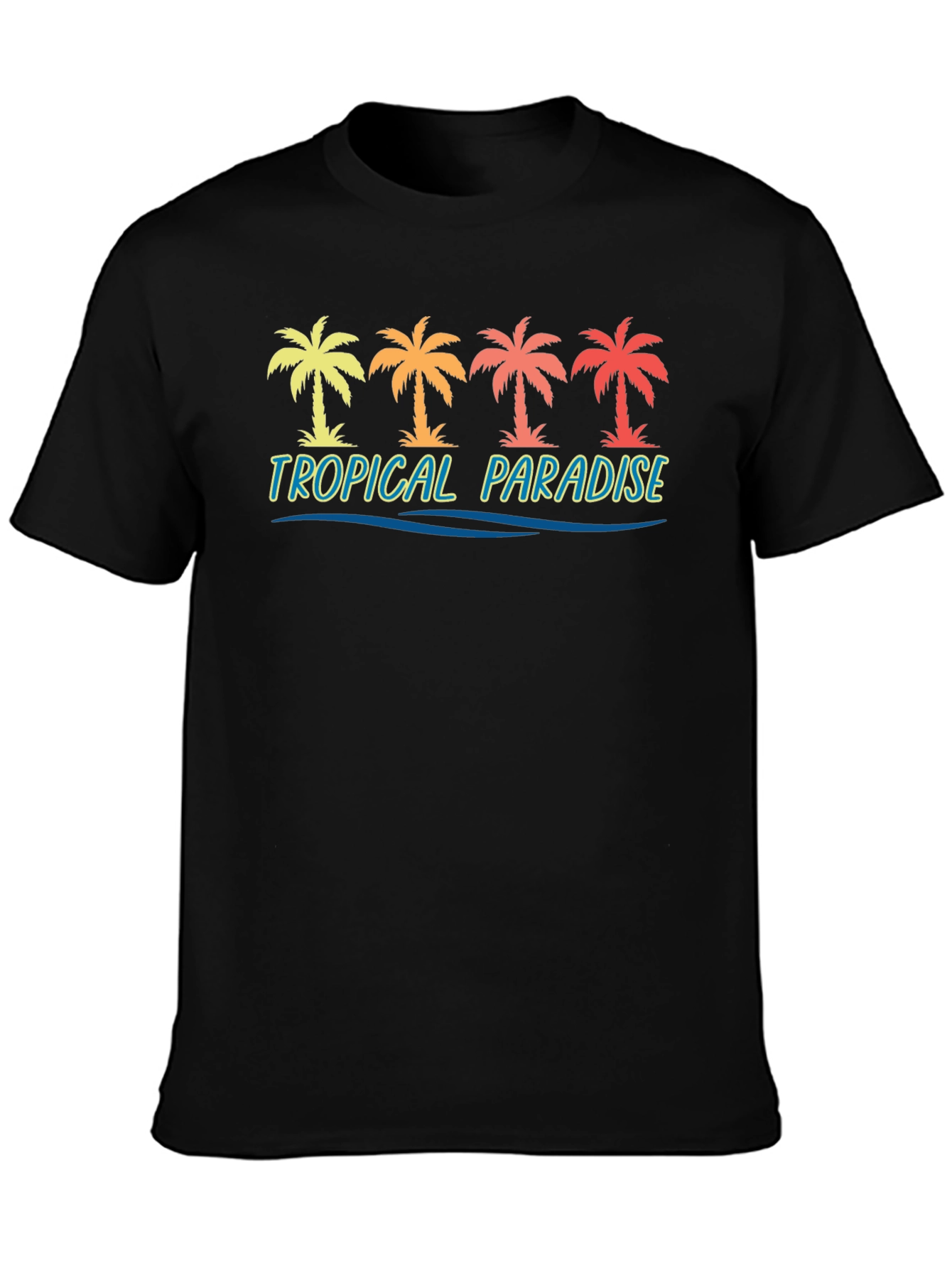 Tropical Paradise Palm Tree Graphic Tee