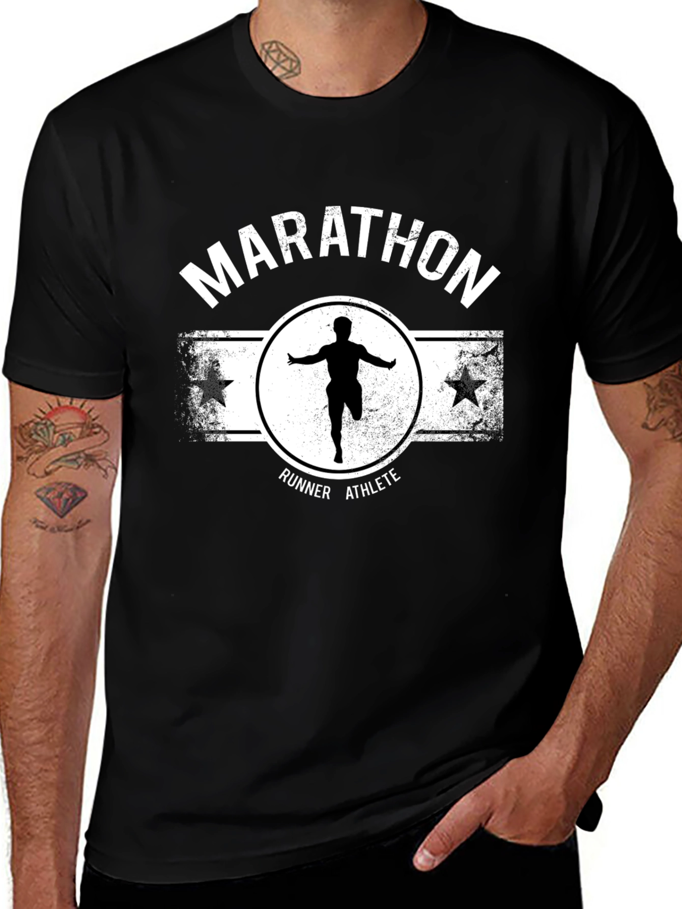 Marathon Runner Athlete Graphic T-Shirt