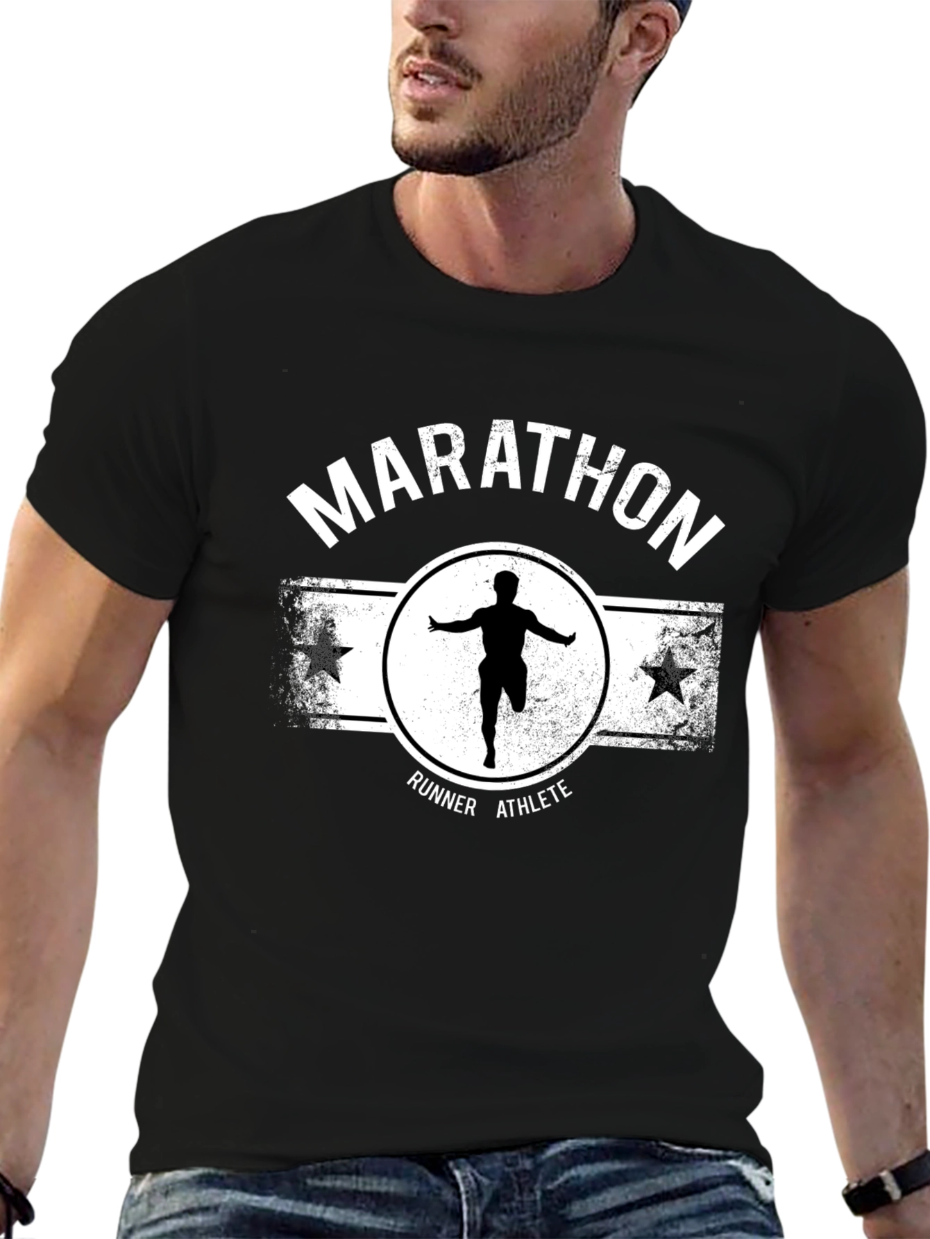 Marathon Runner Athlete Graphic T-Shirt