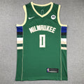 Men's Milwaukee Bucks Damian Lillard #0 Hunter Green Fast Break Player Jerseys - Icon Edition