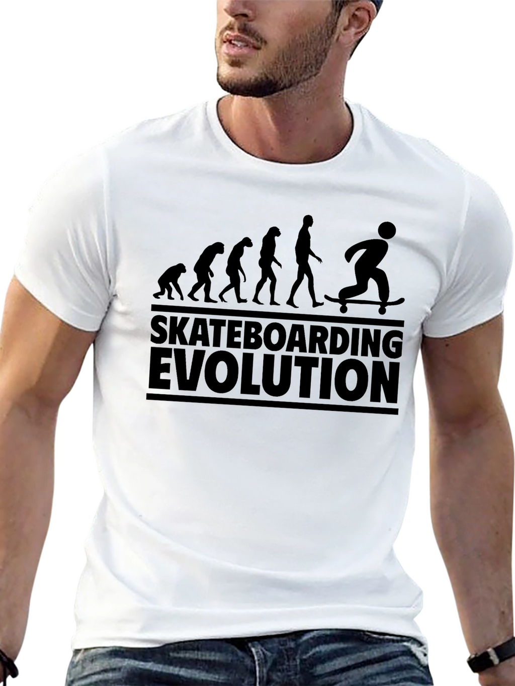 Skateboarding Evolution Graphic T-Shirt
