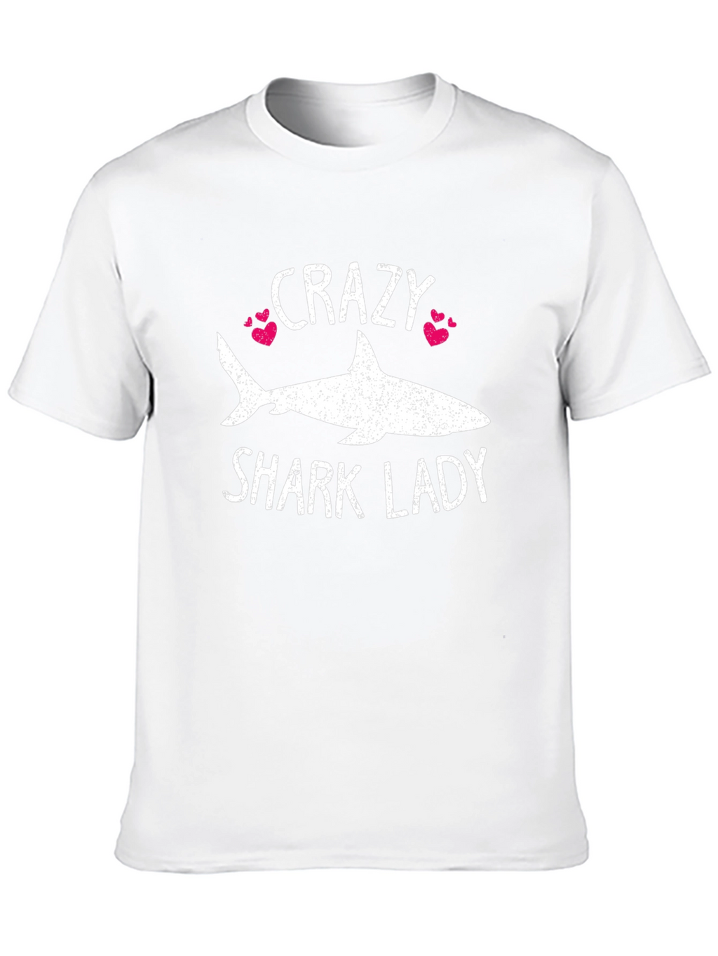 Crazy Shark Lady T-Shirt - Womens Novelty Tee