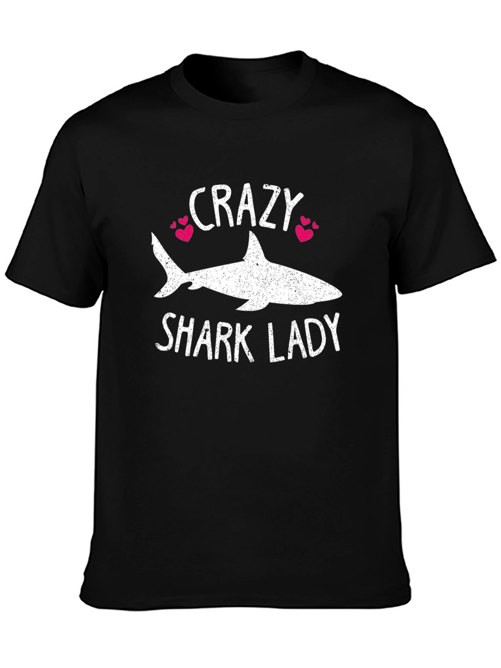 Crazy Shark Lady T-Shirt - Womens Novelty Tee
