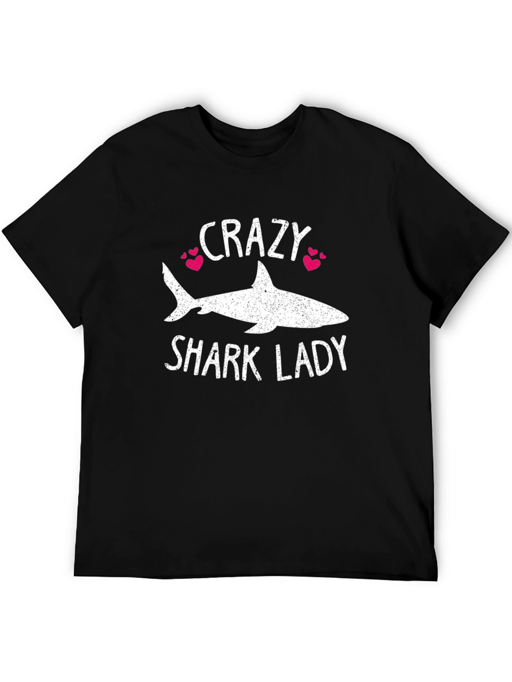 Crazy Shark Lady T-Shirt - Womens Novelty Tee