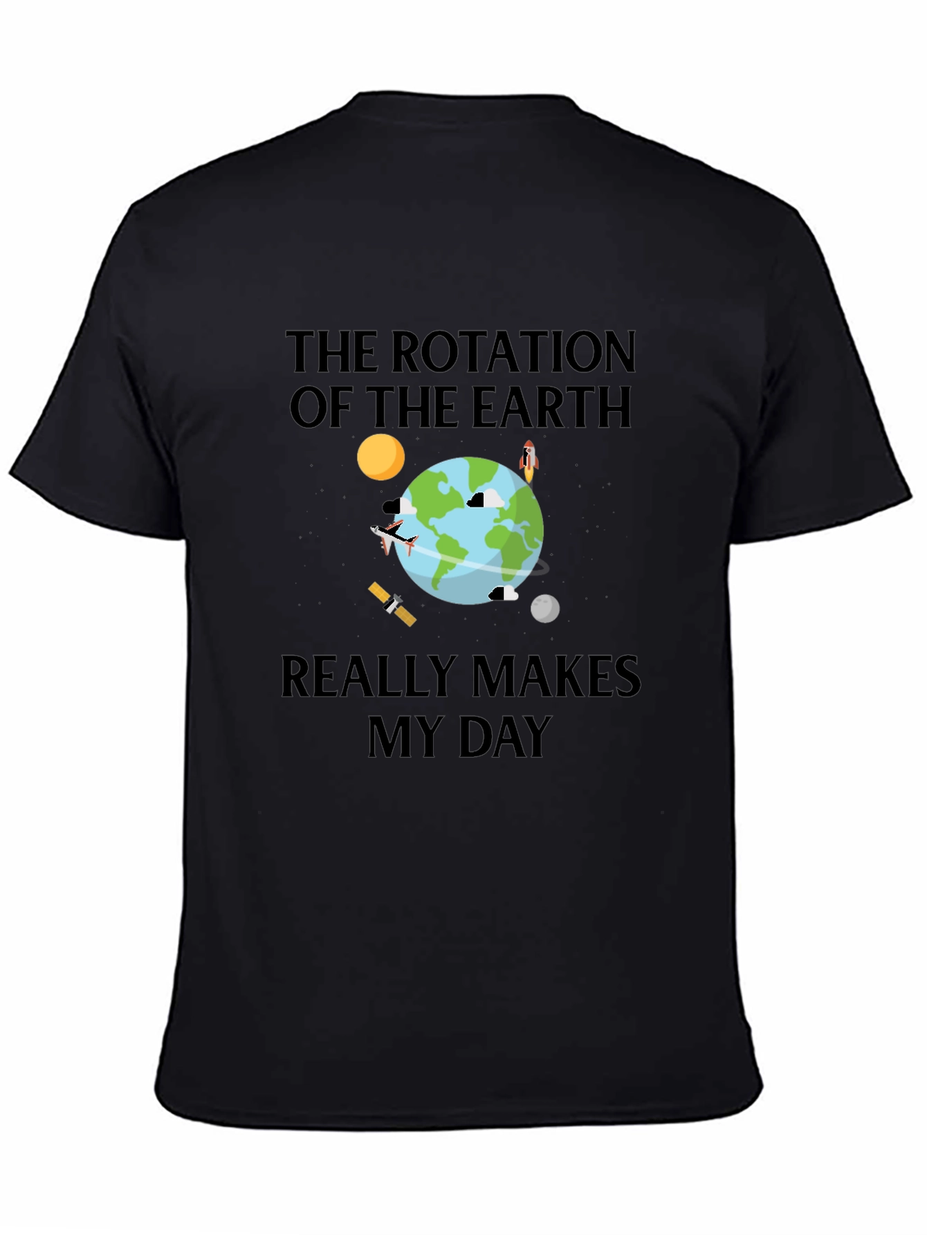 Earth Rotation Graphic Tee - Makes My Day T-Shirt