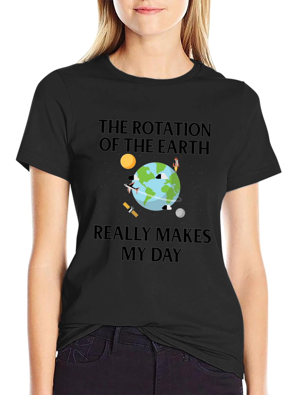 Earth Rotation Graphic Tee - Makes My Day T-Shirt