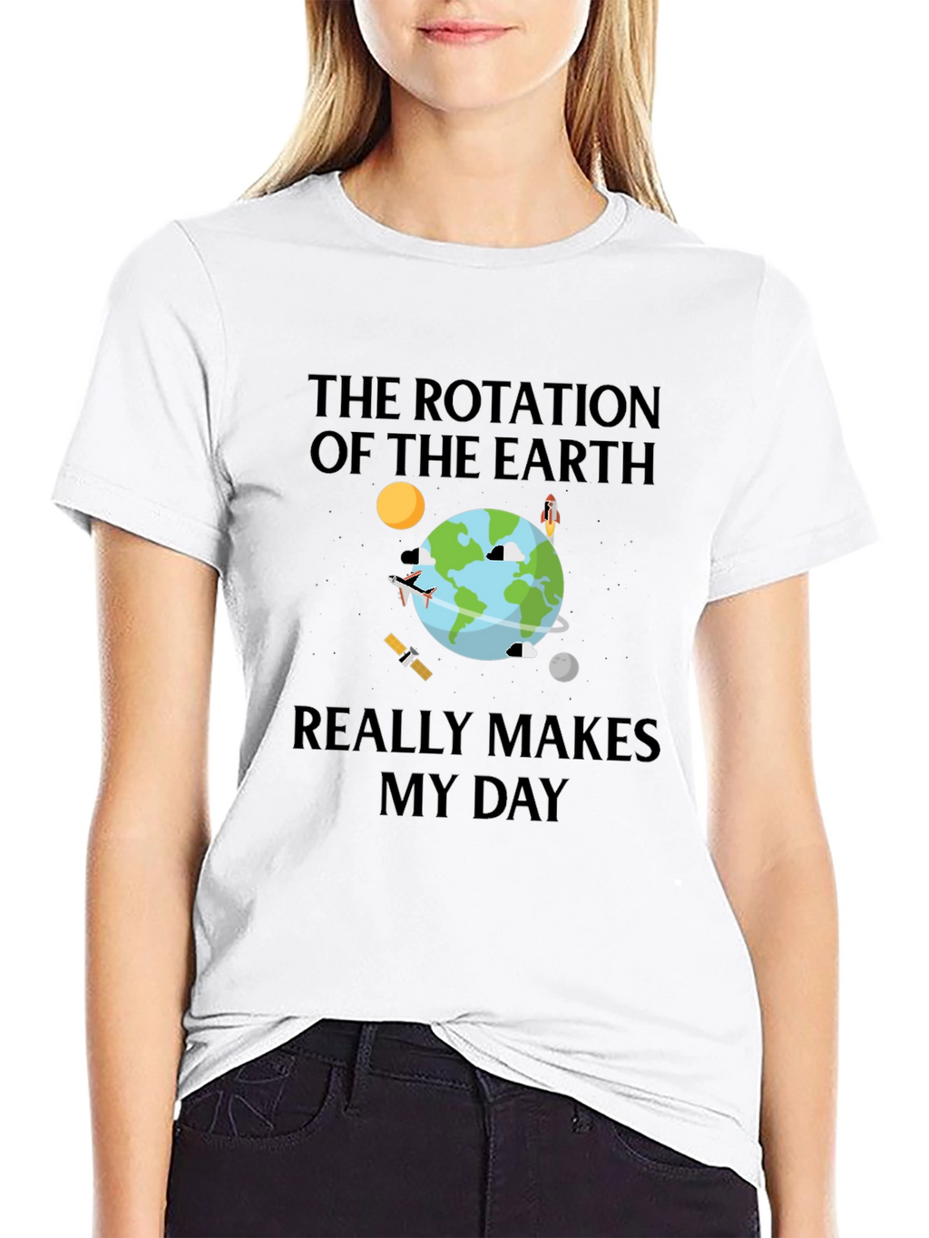 Earth Rotation Graphic Tee - Makes My Day T-Shirt