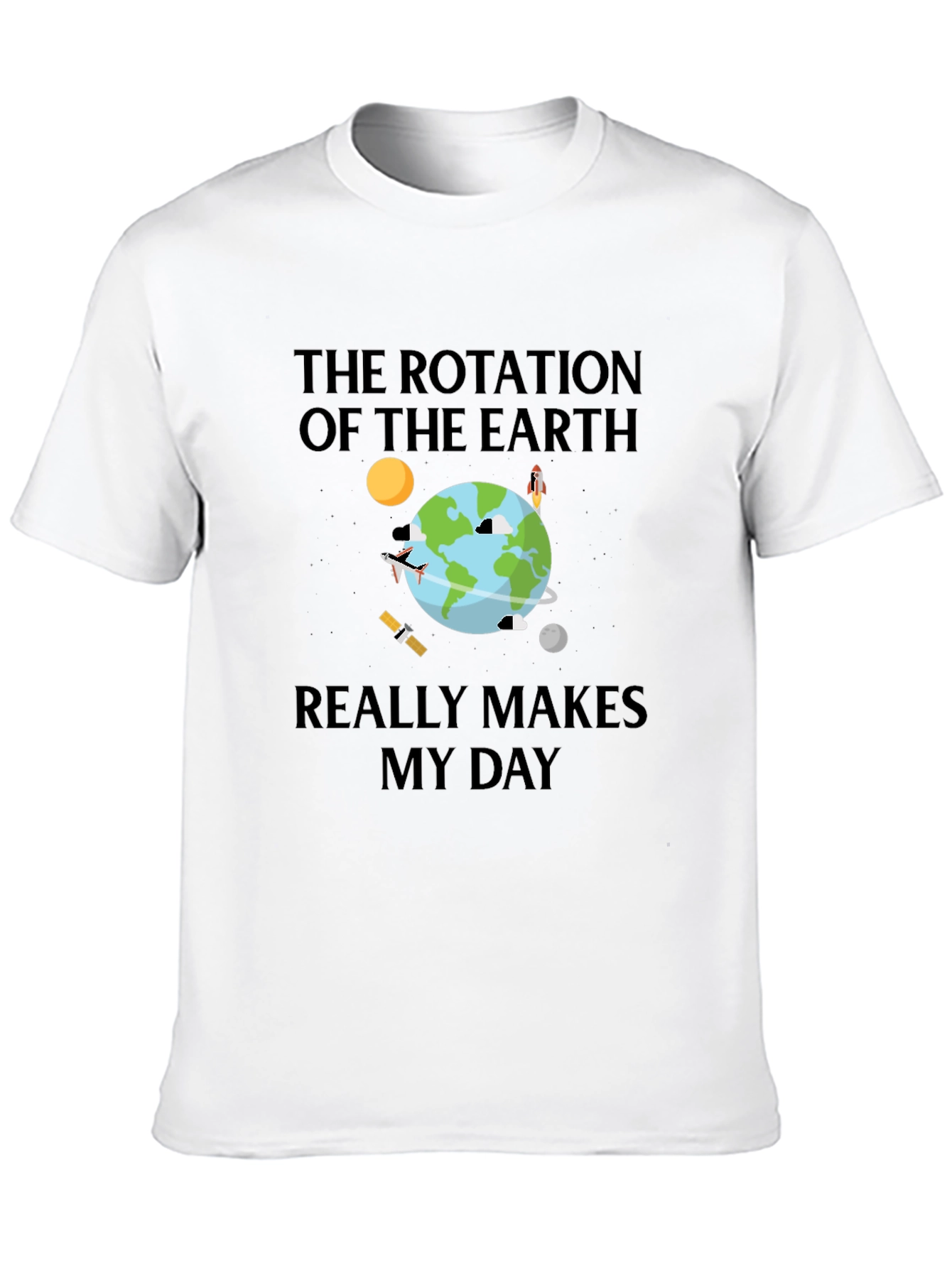 Earth Rotation Graphic Tee - Makes My Day T-Shirt