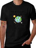 Earth Rotation Graphic Tee - Makes My Day T-Shirt