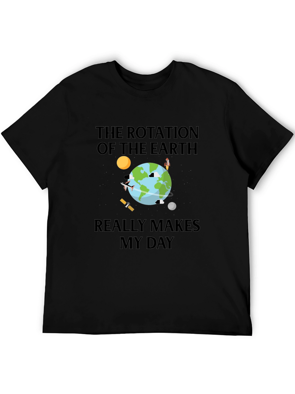 Earth Rotation Graphic Tee - Makes My Day T-Shirt
