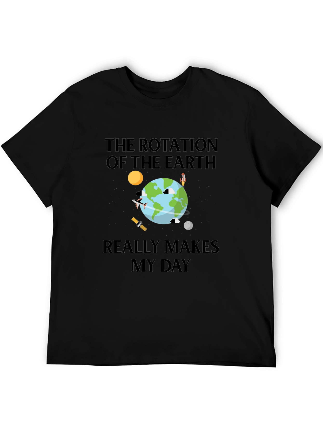 Earth Rotation Graphic Tee - Makes My Day T-Shirt