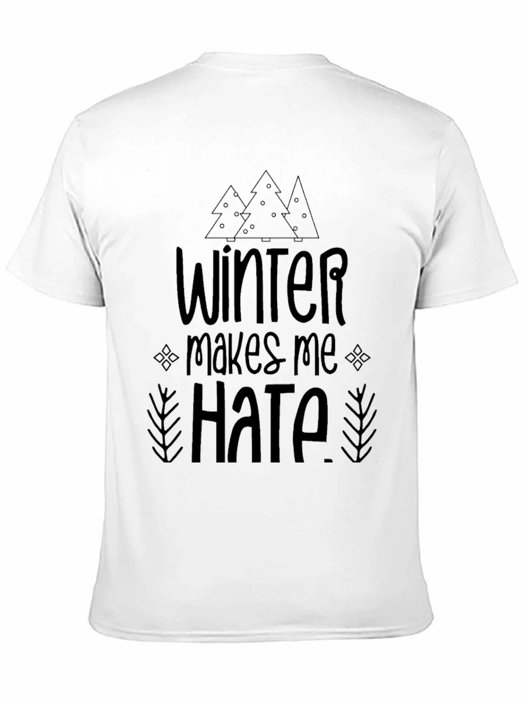 Winter Hater Black Graphic T-Shirt