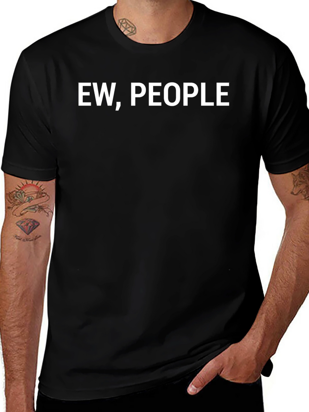 Ew People Black Graphic T-Shirt