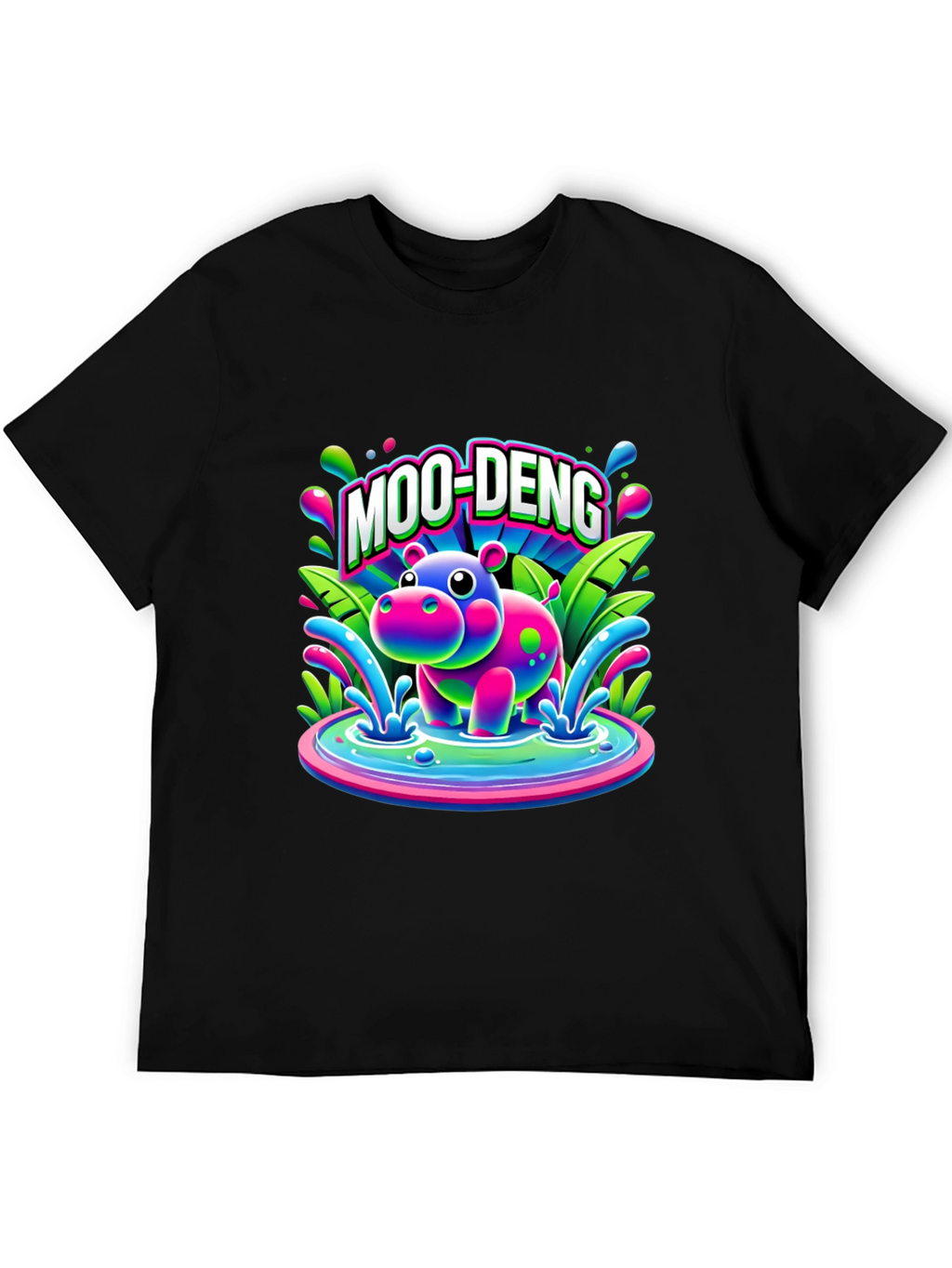 Moo-Deng Hippo Graphic T-Shirt