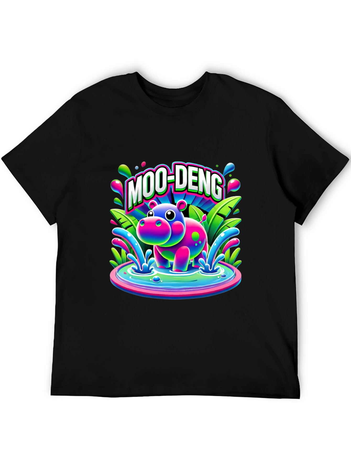 Moo-Deng Hippo Graphic T-Shirt