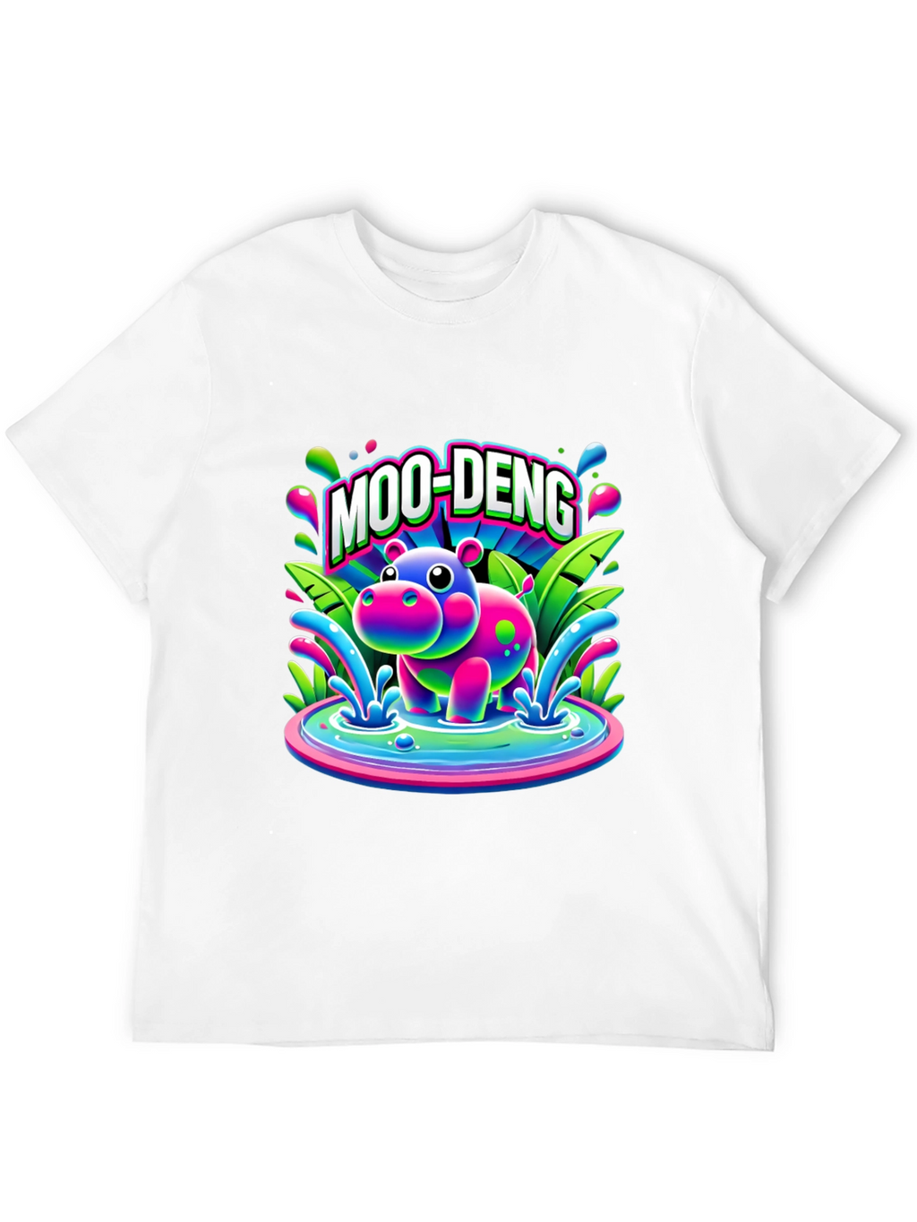 Moo-Deng Hippo Graphic T-Shirt