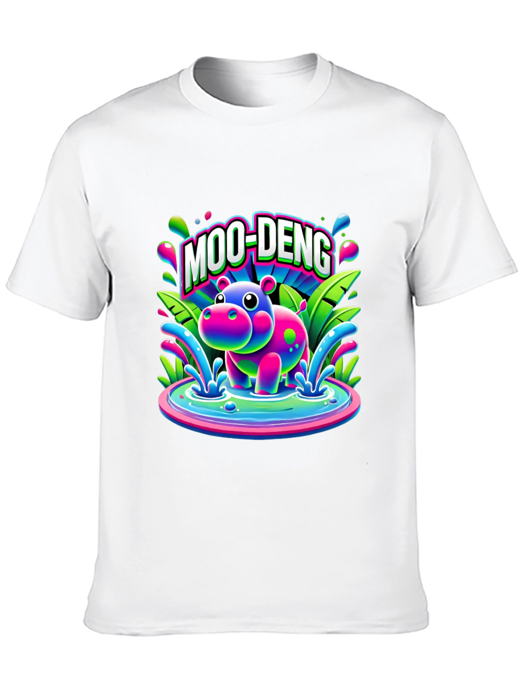 Moo-Deng Hippo Graphic T-Shirt