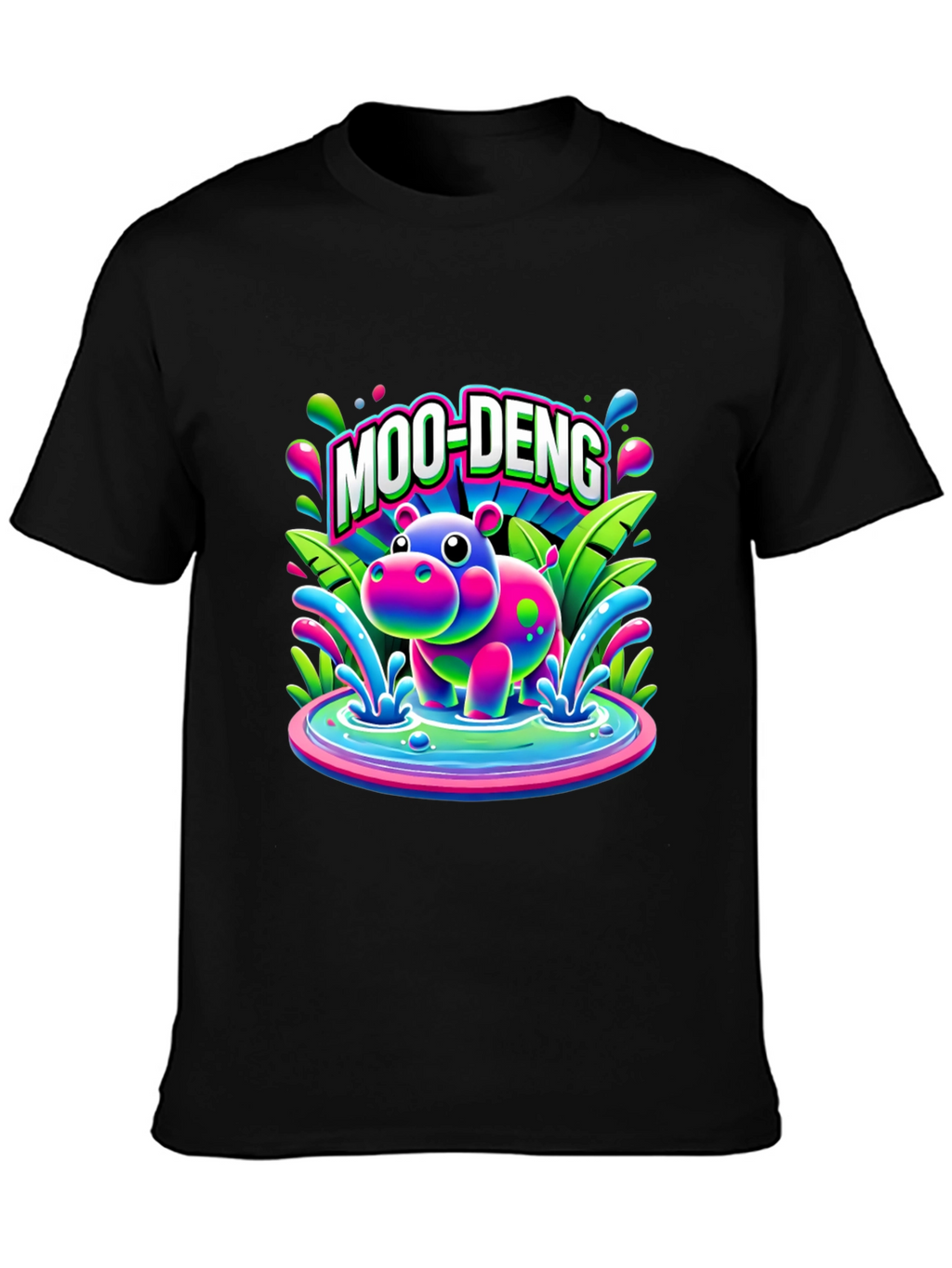 Moo-Deng Hippo Graphic T-Shirt