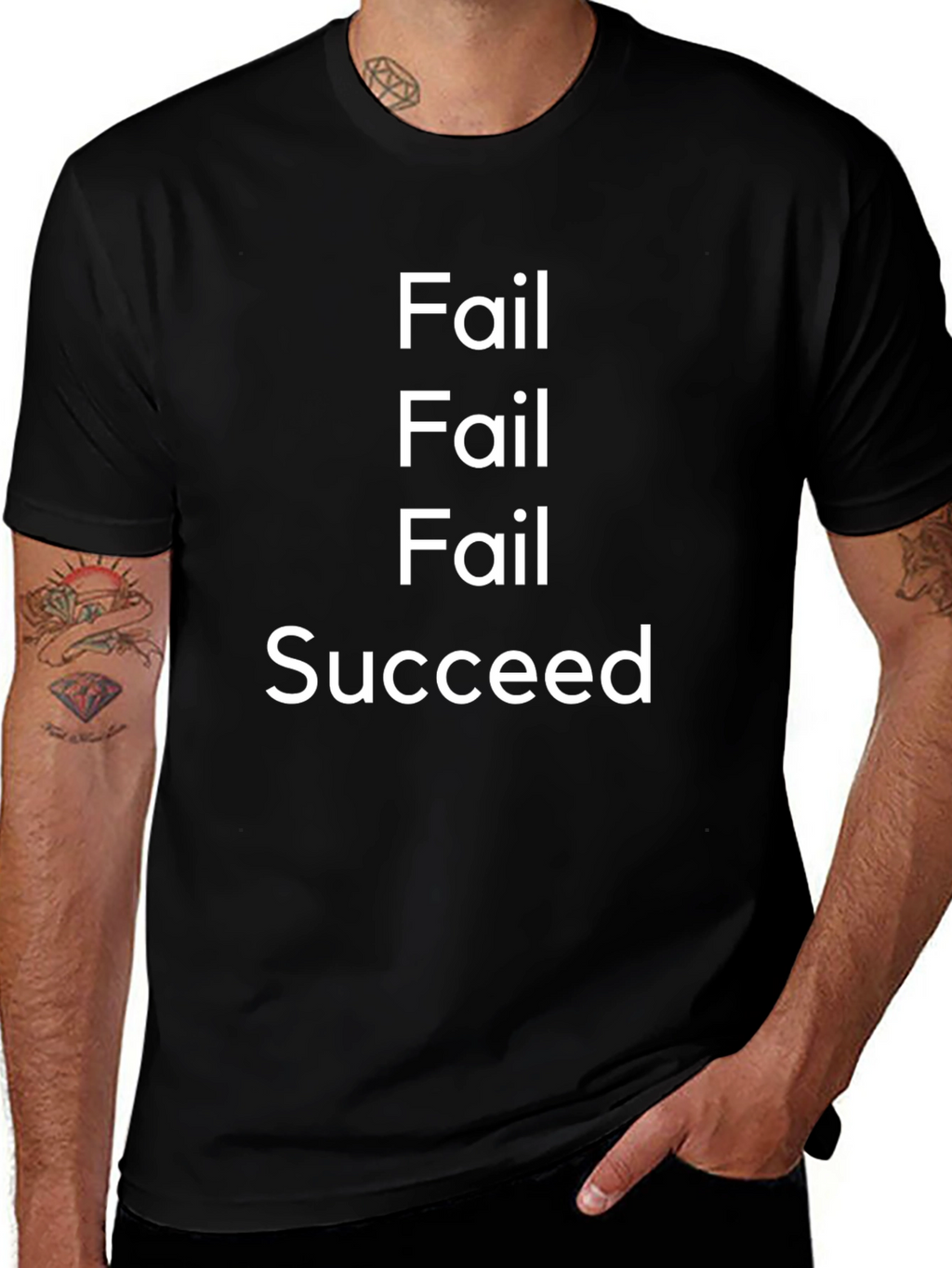 Fail Succeed Graphic Tee - Motivational T-Shirt