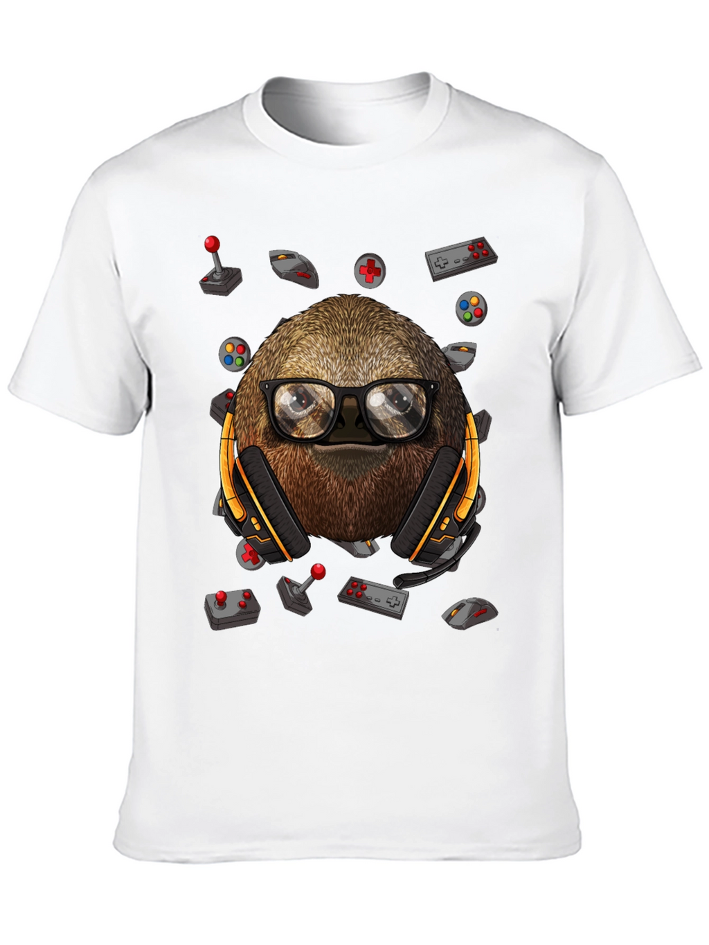 Gamer Sloth T-Shirt - Playful Graphic Tee