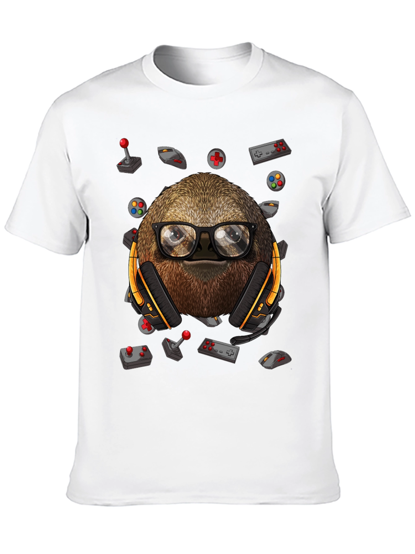 Gamer Sloth T-Shirt - Playful Graphic Tee