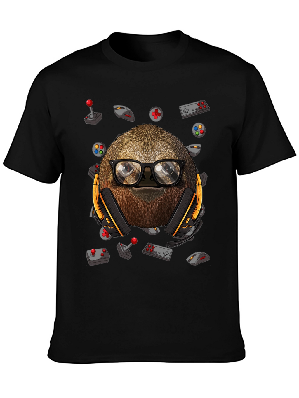 Gamer Sloth T-Shirt - Playful Graphic Tee
