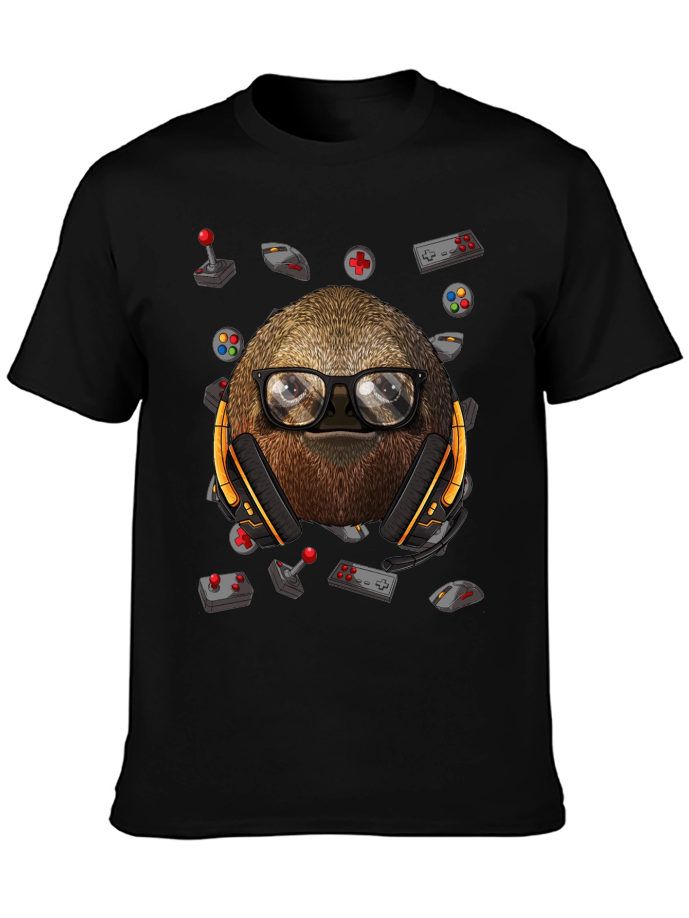Gamer Sloth T-Shirt - Playful Graphic Tee
