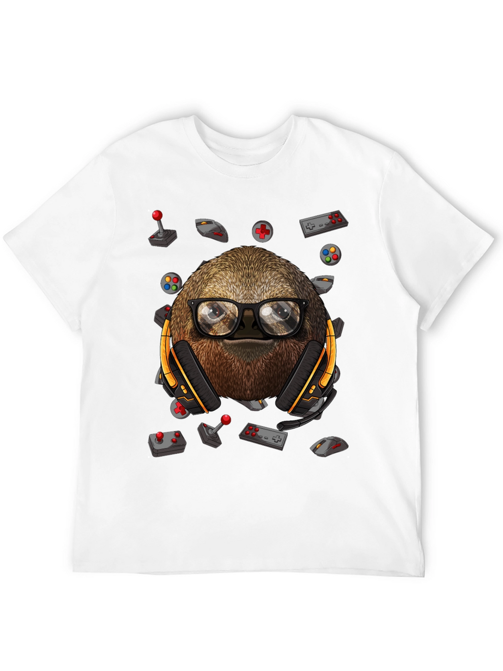 Gamer Sloth T-Shirt - Playful Graphic Tee