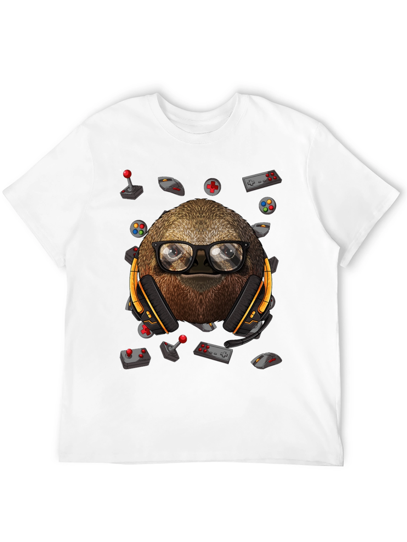 Gamer Sloth T-Shirt - Playful Graphic Tee