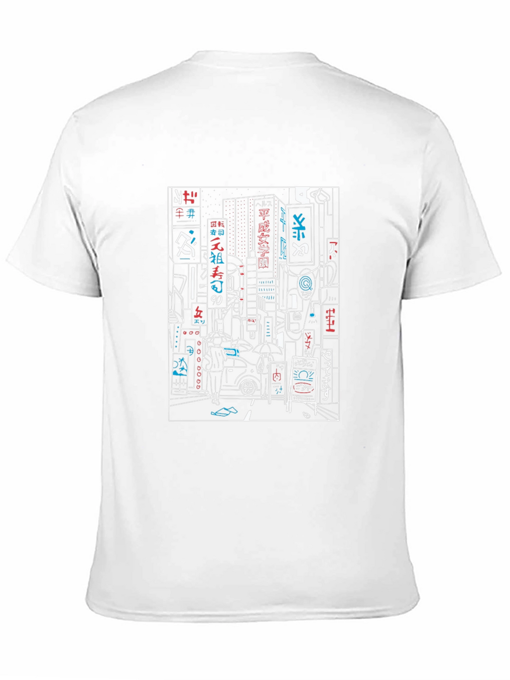 Neon Cityscape Graphic Tee - Urban Style T-Shirt