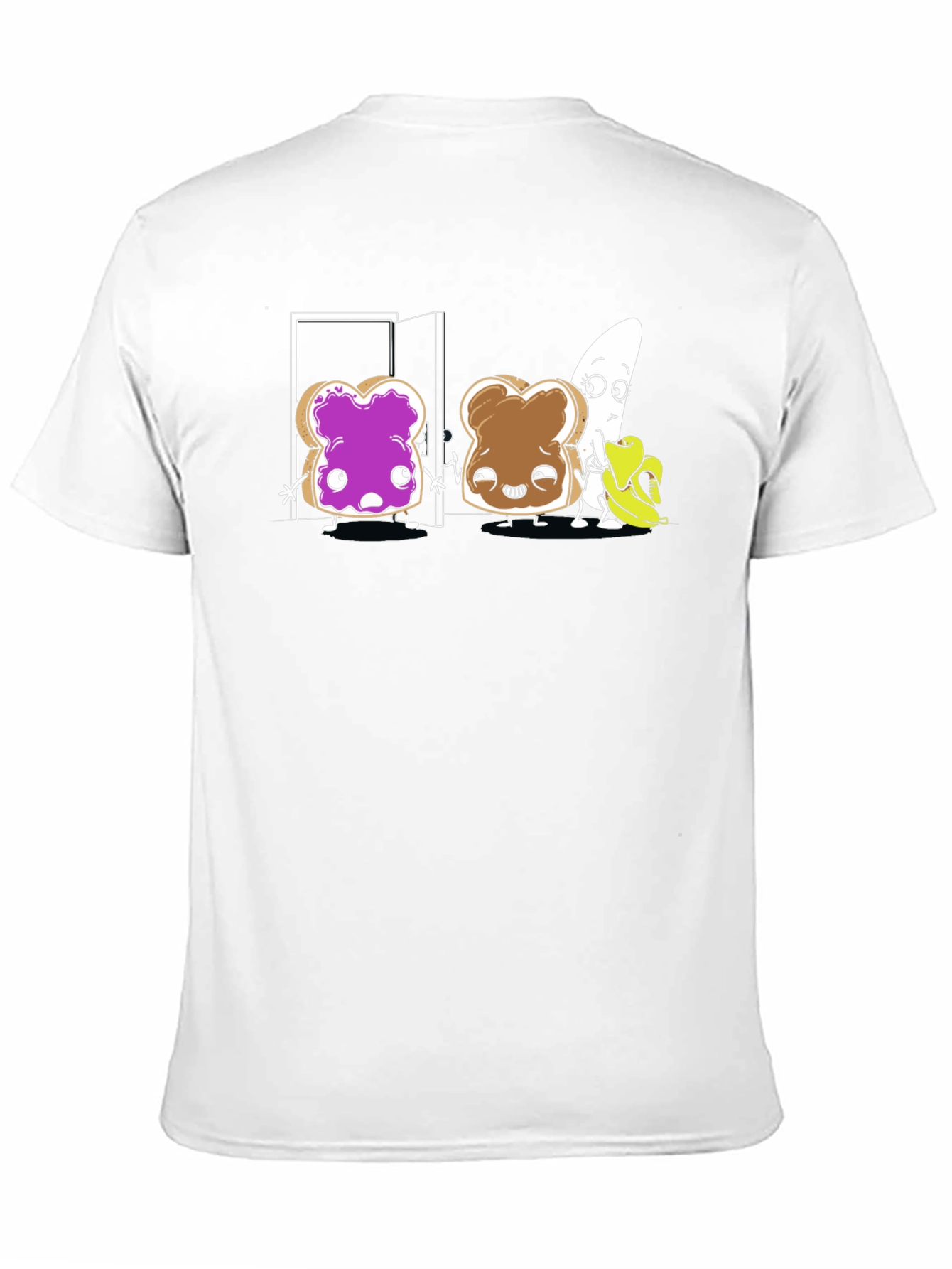 Funny Toast & Banana Cartoon T-Shirt