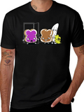 Funny Toast & Banana Cartoon T-Shirt