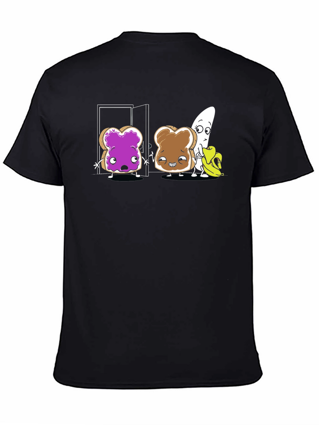 Funny Toast & Banana Cartoon T-Shirt