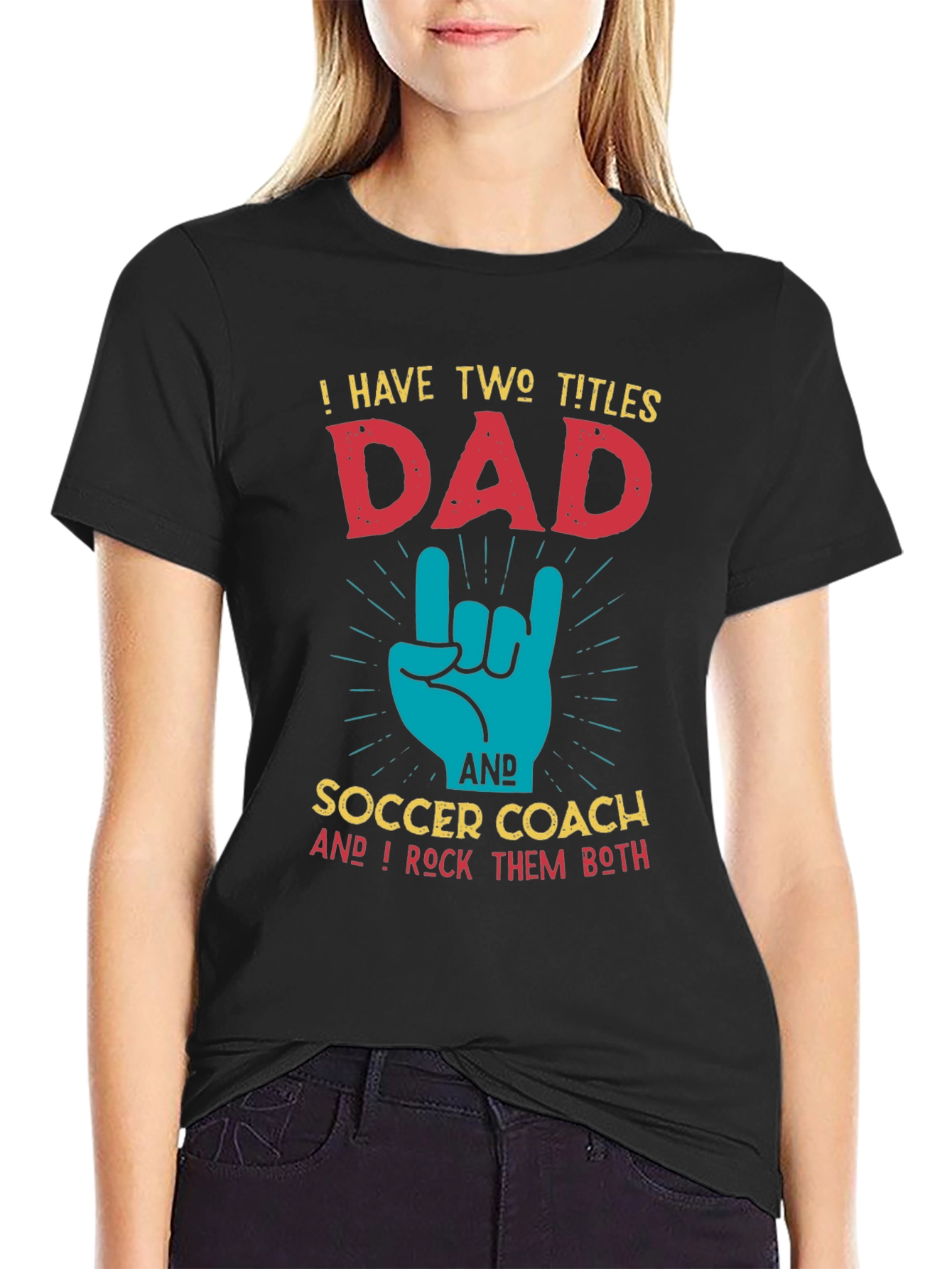 Dad & Soccer Coach Graphic Tee - Rock Them Both!