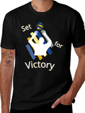 Volleyball Set for Victory Graphic T-Shirt