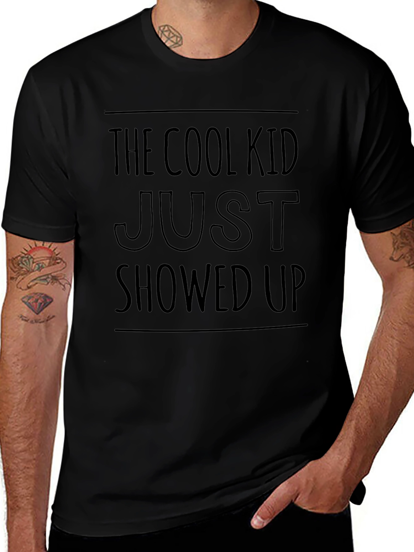 Cool Kid Black Graphic Tee Shirt