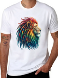 Rasta Lion Graphic Tee - Cool Reggae Vibe Shirt