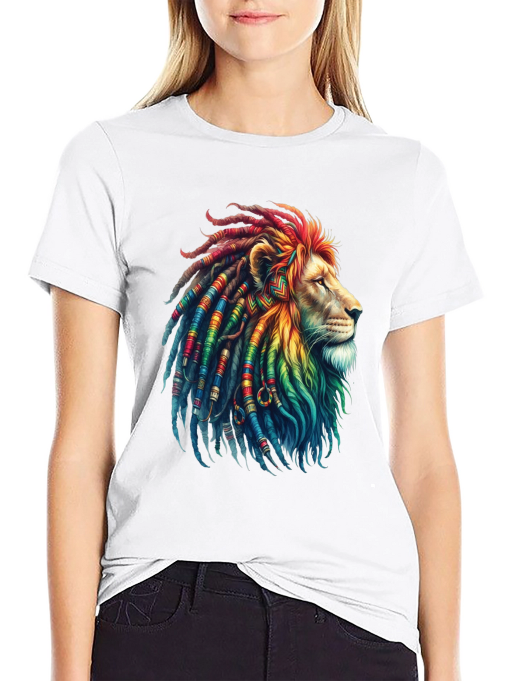 Rasta Lion Graphic Tee - Cool Reggae Vibe Shirt