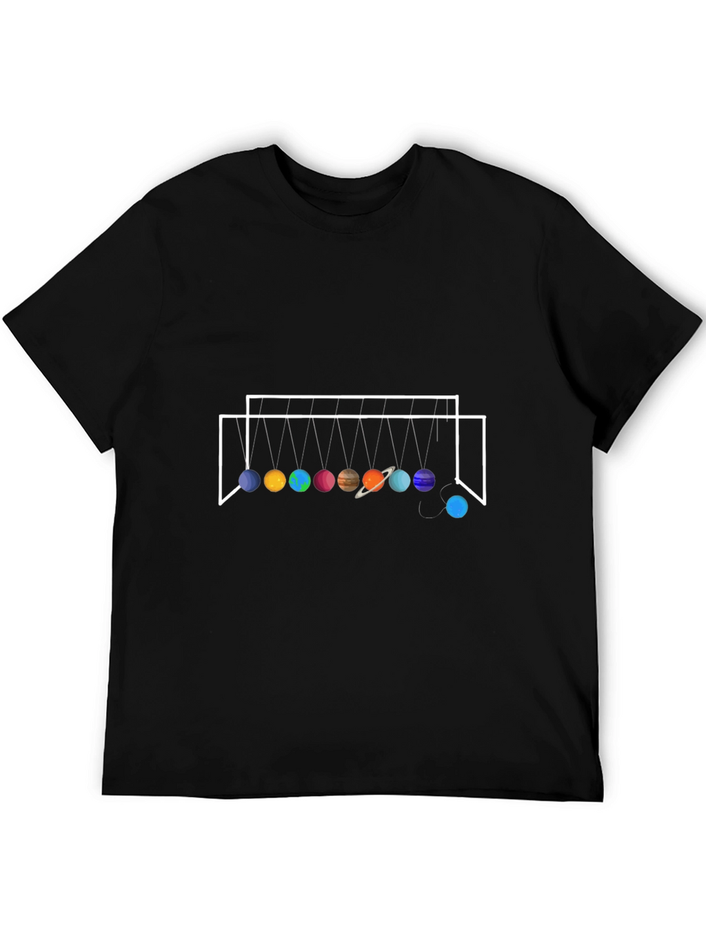 Planetary Newtons Cradle Black T-Shirt
