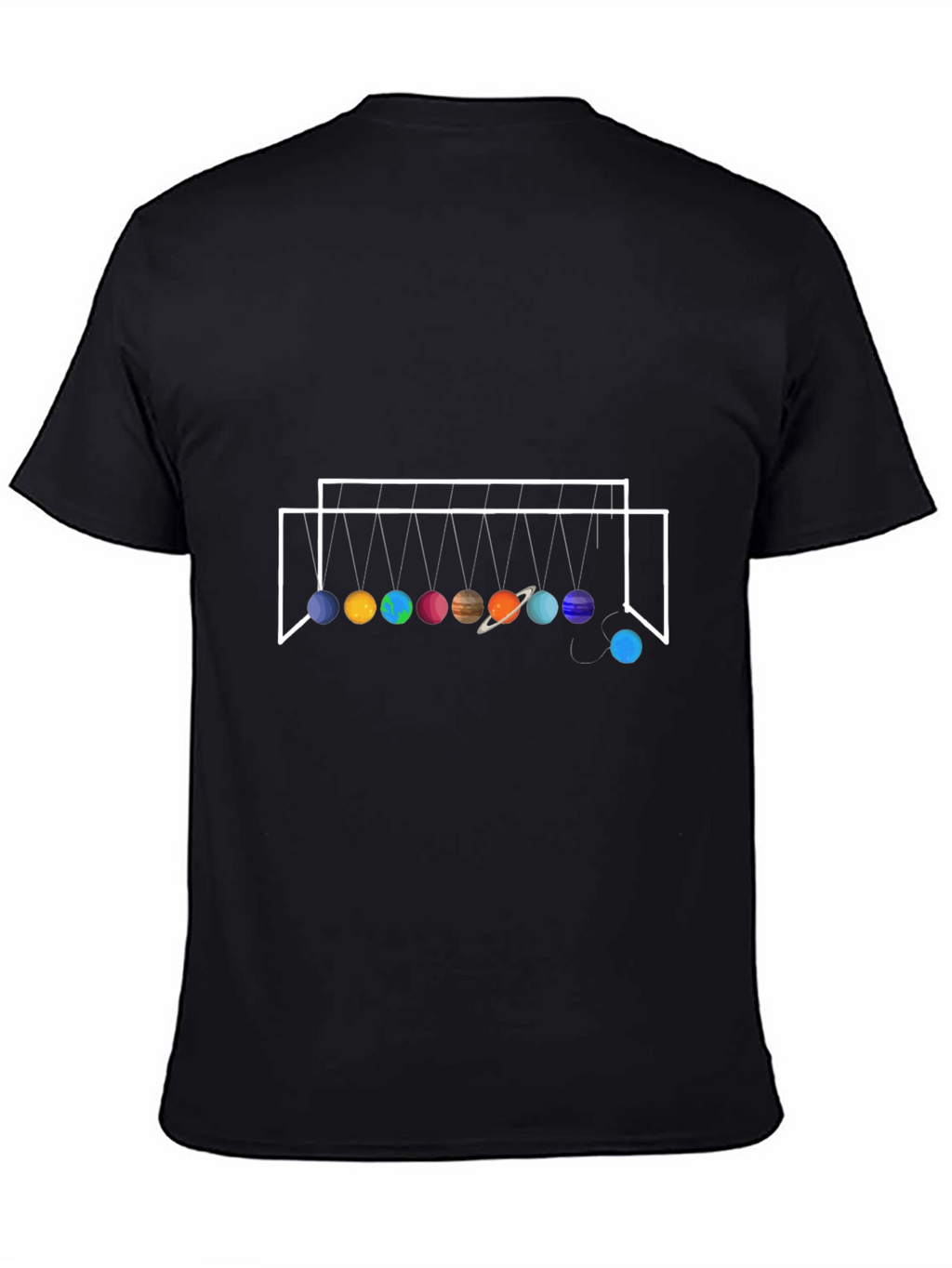 Planetary Newtons Cradle Black T-Shirt